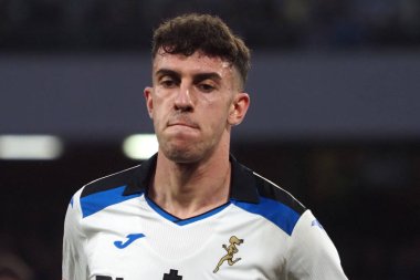 Atalanta takımından Matteo Ruggeri, Napoli ile Atalanta arasındaki İtalyan Serie A ligi maçında, Napoli 2, Atalanta 0, Diego Armando Maradona Stadyumu 'nda oynandı..