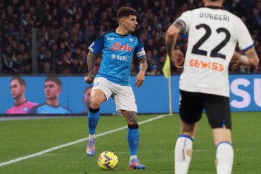 Napoli 'den Giovanni Di Lorenzo, Napoli ile Atalanta arasındaki İtalyan Serie A ligi maçında, Napoli 2, Atalanta 0, Diego Armando Maradona Stadyumu' nda oynandı..
