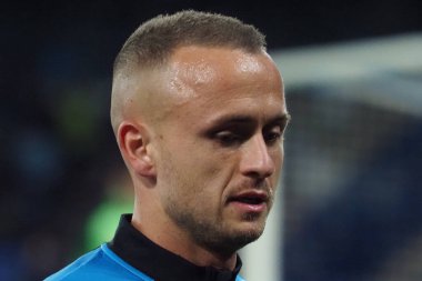 Napoli 'li Stanislav Lobotka oyuncusu, Napoli-Eintracht Frankfurt maçında Napoli 3, Eintracht Frankfurt 0. Maç Diego Armando Maradona stadyumunda oynandı..