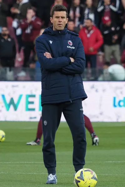 Thiago Motta Trener Bolonii Podczas Meczu Włoskiej Ligi Serie Pomiędzy — Zdjęcie stockowe