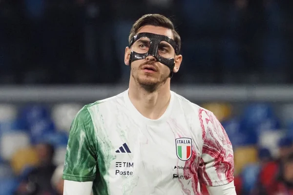 Alex Meret Giocatore Italia Durante Partita Qualificazione Euro 2024 Tra — Foto Stock
