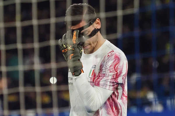 Алекс Мерет Игрок Италии Время Отборочного Матча Евро 2024 Между — стоковое фото
