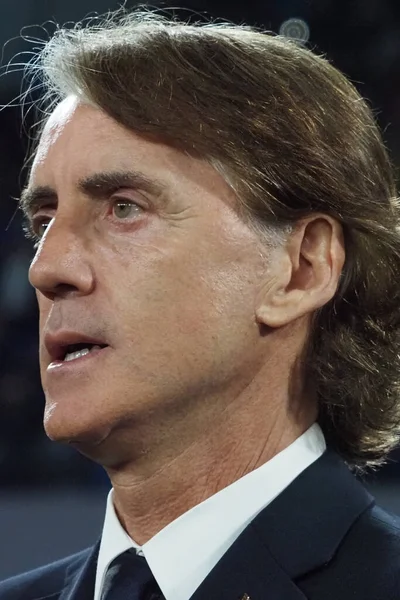 Roberto Mancini Coach Van Italië Tijdens Kwalificatiewedstrijd Voor Euro 2024 — Stockfoto