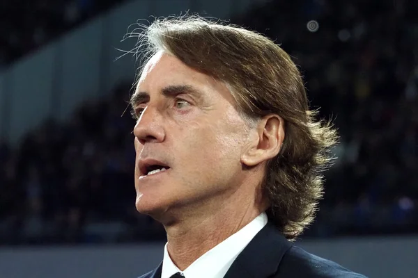 Roberto Mancini Entrenador Italia Durante Partido Clasificatorio Para Eurocopa 2024 —  Fotos de Stock