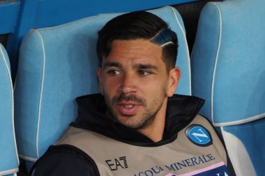 Napoli 'den Giovanni Simeone, İtalya Serie A Ligi maçında Napoli - Inter final maçı, Napoli 3, Inter 1, Diego Armando Maradona stadyumunda oynandı..
