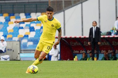 Inter takımından Joaqun Correa, Napoli - Inter final maçı sırasında Diego Armando Maradona Stadyumu 'nda oynandı.