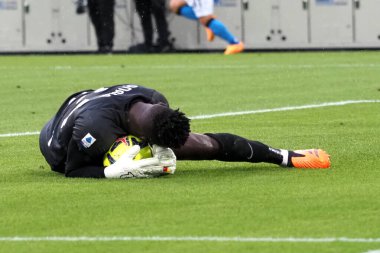 Inter takımının Andr Onana oyuncusu, İtalya Serie A Ligi maçında Napoli - Inter final maçı, Napoli 3, Inter 1, Diego Armando Maradona stadyumunda oynandı.