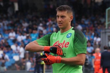 Napoli 'nin Pierluigi Gollini oyuncusu, Napoli ile Sampdoria arasındaki İtalyan Serie A ligi maçında, Napoli 2, Sampdoria 0, Diego Armando Maradona Stadyumu' nda oynandı..