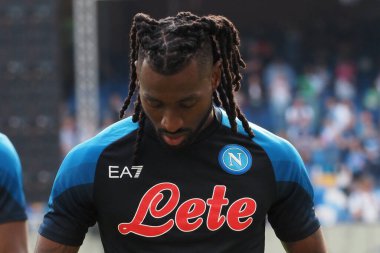 Napoli 'li Andr-Frank Zambo Anguissa oyuncusu, Napoli ile Sampdoria arasındaki İtalyan Serie A ligi maçında, Napoli 2, Sampdoria 0, Diego Armando Maradona Stadyumu' nda oynandı.