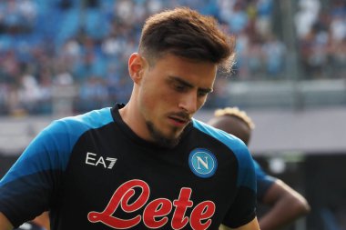 Napoli 'li Eljif Elmas, Napoli ile Sampdoria arasındaki İtalyan Serie A ligi maçında, Napoli 2, Sampdoria 0, Diego Armando Maradona Stadyumu' nda oynandı..