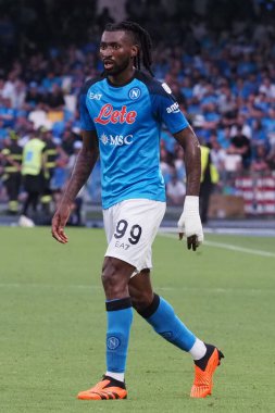 Napoli 'li Andr-Frank Zambo Anguissa oyuncusu, Napoli ile Sampdoria arasındaki İtalyan Serie A ligi maçında, Napoli 2, Sampdoria 0, Diego Armando Maradona Stadyumu' nda oynandı.