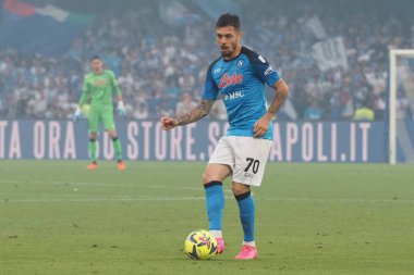 Napoli 'nin Gianluca Gaetano oyuncusu, Napoli ile Sampdoria arasındaki İtalyan Serie A ligi maçında, Napoli 2, Sampdoria 0, Diego Armando Maradona Stadyumu' nda oynandı..