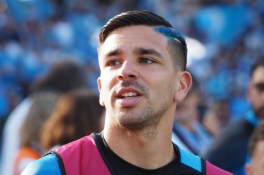 Napoli 'nin Giovanni Simeone oyuncusu, Napoli - Fiorentina final maçında Napoli 1, Fiorentina 0, Diego Armando Maradona Stadyumu' nda oynandı..