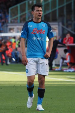 Napoli 'nin Hirving Lozano oyuncusu, Napoli ile Fiorentina arasındaki İtalyan Serie A ligi maçında, Napoli 1, Fiorentina 0, Diego Armando Maradona Stadyumu' nda oynandı..