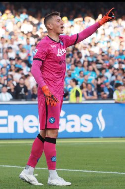 Napoli 'nin Pierluigi Gollini oyuncusu, Napoli - Fiorentina finali arasındaki İtalyan Serie A ligi maçında, Napoli 1, Fiorentina 0, Diego Armando Maradona Stadyumu' nda oynandı..
