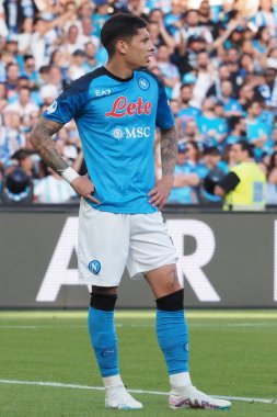 Napoli 'nin Mathas Olivera oyuncusu, Napoli - Fiorentina final maçı, Napoli 1, Fiorentina 0, Diego Armando Maradona Stadyumu' nda oynandı.