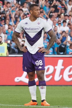 Fiorentina 'lı Igor Julio dos Santos de Paulo, Napoli - Fiorentina final maçı sırasında Diego Armando Maradona Stadyumu' nda oynanan Napoli 1, Fiorentina 0 maçında.