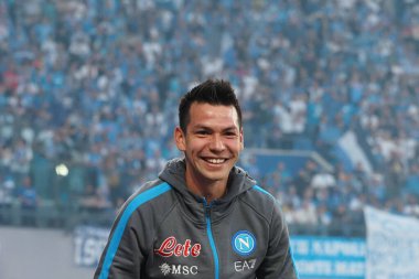 Napoli 'nin Hirving Lozano oyuncusu, Napoli ile Fiorentina arasındaki İtalyan Serie A ligi maçında, Napoli 1, Fiorentina 0, Diego Armando Maradona Stadyumu' nda oynandı..