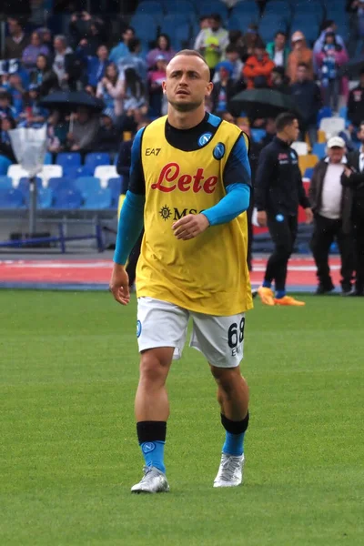 Napoli Stanislav Lobotka Oyuncusu Napoli Inter Final Maçı Arasında Oynanan — Stok fotoğraf