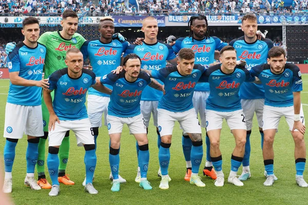Napoli Team Κατά Διάρκεια Του Αγώνα Της Ιταλικής Serie League — Φωτογραφία Αρχείου
