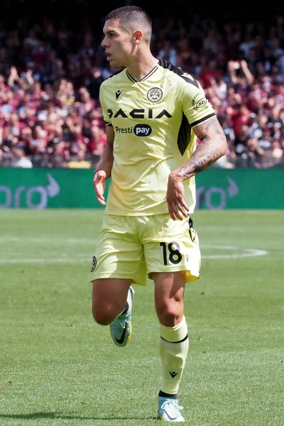 Udinese 'li Nehun Prez oyuncusu, İtalya Serie A Ligi maçında Salernitana - Udinese final maçı, Salernitana 2, Udinese 2, Arechi Stadyumu' nda oynandı.