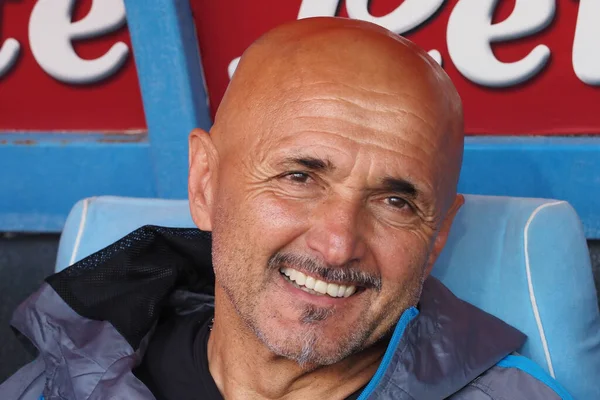 Luciano Spalletti Técnico Napoli Durante Jogo Liga Italiana Serie Entre — Fotografia de Stock