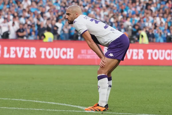 Fiorentina 'nın Sofyan Amrabat oyuncusu, İtalya Serie A ligi maçında Napoli - Fiorentina final maçı, Napoli 1, Fiorentina 0, Diego Armando Maradona Stadyumu' nda oynandı..