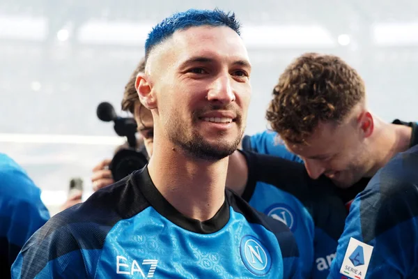 Napoli 'li Matteo Politano oyuncusu, Napoli ile Fiorentina arasındaki İtalyan Serie A ligi maçında, Napoli 1, Fiorentina 0, Diego Armando Maradona Stadyumu' nda oynandı..