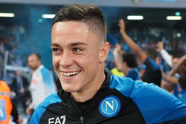 Giacomo Raspadori Jogador Napoli Durante Jogo Liga Italiana Serie Entre — Fotografia de Stock