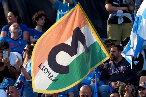 Napolitaanse Fans Vieren Het Stadion Overwinning Van Het Italiaanse Kampioenschap — Stockfoto