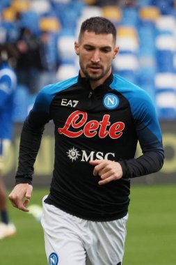 Napoli 'li Matteo Politano oyuncusu, Napoli ile Verona arasındaki İtalyan Serie A ligi maçında, Napoli 0, Verona 0, Diego Armando Maradona Stadyumu' nda oynandı..