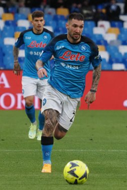 Napoli 'li Matteo Politano oyuncusu, Napoli ile Verona arasındaki İtalyan Serie A ligi maçında, Napoli 0, Verona 0, Diego Armando Maradona Stadyumu' nda oynandı..