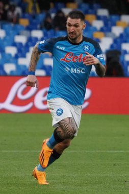 Napoli 'li Matteo Politano oyuncusu, Napoli ile Verona arasındaki İtalyan Serie A ligi maçında, Napoli 0, Verona 0, Diego Armando Maradona Stadyumu' nda oynandı..