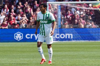 Sassuolo 'nun Rogrio oyuncusu, İtalya Serie A Ligi maçında Salernitana ve Sassuolo arasında oynanan final maçı, Salernitana 3, Sassuolo 0, Arechi Stadyumu' nda oynanan maç.