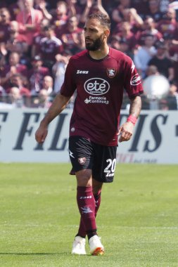 Salernitana 'nın Grigoris Kastanos oyuncusu, İtalya Serie A ligi maçında Salernitana ile Sassuolo arasında oynanan final maçında, Salernitana 3, Sassuolo 0, Arechi Stadyumu' nda oynandı..