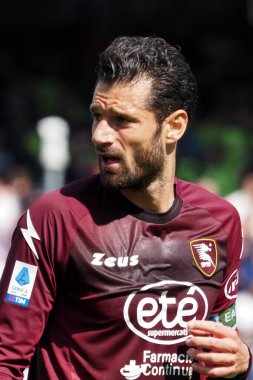 Salernitana 'dan Antonio Candreva, İtalya Serie A Ligi maçında Salernitana ile Sassuolo arasındaki final maçı, Salernitana 3, Sassuolo 0, Arechi Stadyumu' nda oynandı..