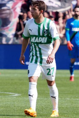 Sassuolo 'dan Maxime Lpez, İtalya Serie A Ligi maçında Salernitana ile Sassuolo arasında oynanan final maçında, Salernitana 3, Sassuolo 0, Arechi Stadyumu' nda oynandı.