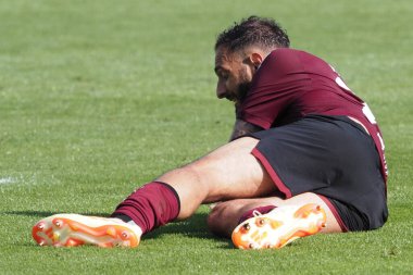 Salernitana 'nın Grigoris Kastanos oyuncusu, İtalya Serie A ligi maçında Salernitana ile Sassuolo arasında oynanan final maçında, Salernitana 3, Sassuolo 0, Arechi Stadyumu' nda oynandı..