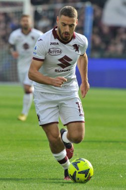 Torino 'dan Nikola Vlai, İtalya Serie A Ligi maçında Salernitana ile Torino arasındaki final maçı, Salernitana 1, Torino 1, Arechi Stadyumu' nda oynandı.