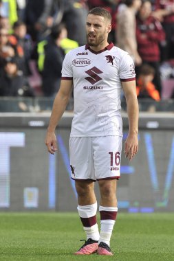 Torino 'dan Nikola Vlai, İtalya Serie A Ligi maçında Salernitana ile Torino arasındaki final maçı, Salernitana 1, Torino 1, Arechi Stadyumu' nda oynandı.