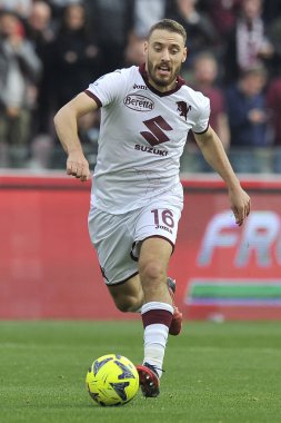 Torino 'dan Nikola Vlai, İtalya Serie A Ligi maçında Salernitana ile Torino arasındaki final maçı, Salernitana 1, Torino 1, Arechi Stadyumu' nda oynandı.