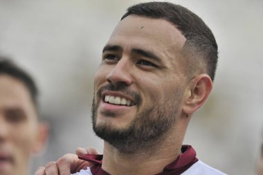 Torino 'dan Antonio Sanabria, İtalya Serie A Ligi maçında Salernitana ile Torino arasındaki final maçı, Salernitana 1, Torino 1, Arechi Stadyumu' nda oynandı..