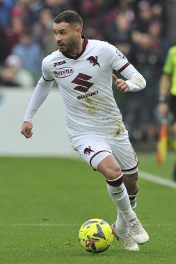 Torino 'dan Antonio Sanabria, İtalya Serie A Ligi maçında Salernitana ile Torino arasındaki final maçı, Salernitana 1, Torino 1, Arechi Stadyumu' nda oynandı..