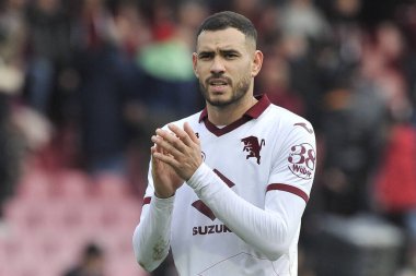 Torino 'dan Antonio Sanabria, İtalya Serie A Ligi maçında Salernitana ile Torino arasındaki final maçı, Salernitana 1, Torino 1, Arechi Stadyumu' nda oynandı..