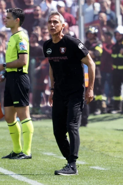 Paulo Sousa Treinador Salernitana Durante Jogo Liga Italiana Serie Entre — Fotografia de Stock