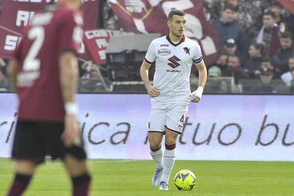 Alessandro Buongiorno Player Torino Match Italian Serie League Salernitana Torino — 图库照片