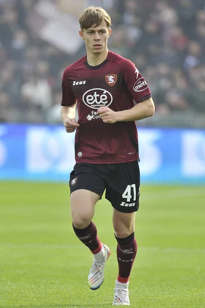 Hans Nicolussi Caviglia player of Salernitana, during the match of the Italian Serie A league between Salernitana vs Torino final result, Salernitana 1, Torino 1, match played at the Arechi stadium.