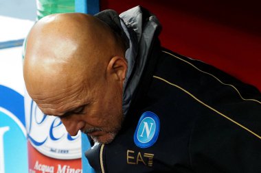 Napoli 'li Luciano Spalletti, Napoli ile Atalanta arasındaki İtalyan Serie A ligi maçında, Napoli 2, Atalanta 0, Diego Armando Maradona Stadyumu' nda oynandı..