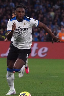Atalanta 'lı Duvn Zapata oyuncusu, Napoli ile Atalanta arasındaki İtalyan Serie A ligi maçında, Napoli 2, Atalanta 0, Diego Armando Maradona Stadyumu' nda oynandı.