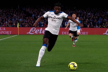 Atalanta 'lı Duvn Zapata oyuncusu, Napoli ile Atalanta arasındaki İtalyan Serie A ligi maçında, Napoli 2, Atalanta 0, Diego Armando Maradona Stadyumu' nda oynandı.
